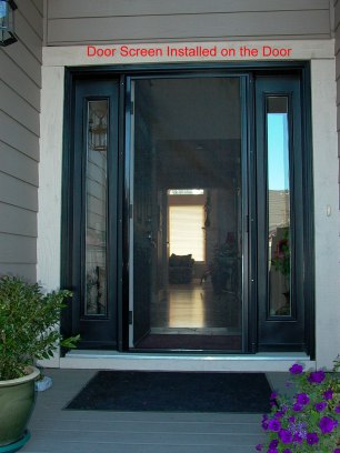 Retractable Screen Installed on the Door with Side lites