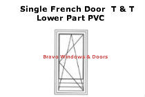 Single French Door T & T - Lower Part PVC